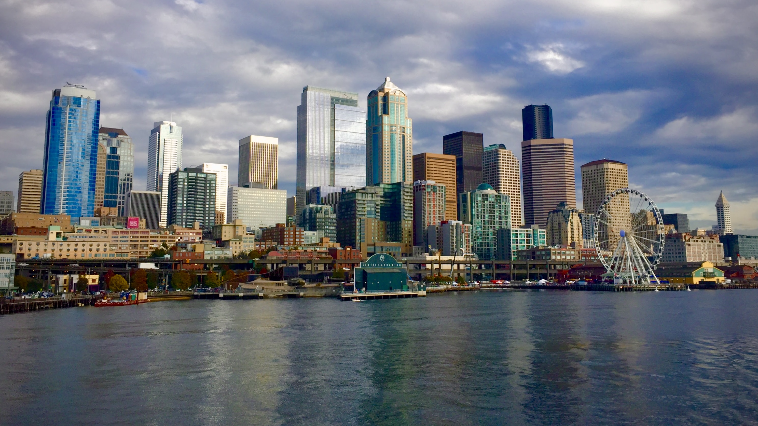 Seattle skyline from the ocean
